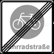 Fahrradstraße Ende (Verkehrszeichen 244.2 StVO)