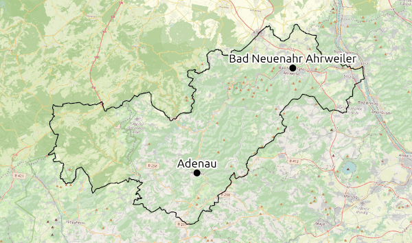Karte Region Ahrtal © Open Street Map - CC-BY-SA 2.0