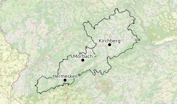 Karte Region Hunsrück © Open Street Map - CC-BY-SA 2.0